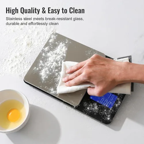 Vista 6 de KitchenTour - Báscula digital de alimentos para cocina, 0.001 oz/33 libras, doble plataforma, báscula de cocina inteligente de precisión