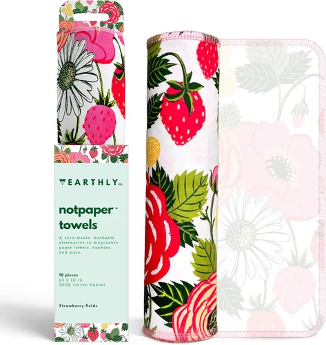 Vista 21 de Toallas de papel reutilizables, paquete de 10 unidades, rollo de toallas de papel de algodón lavables, servilletas reutilizables sin papel