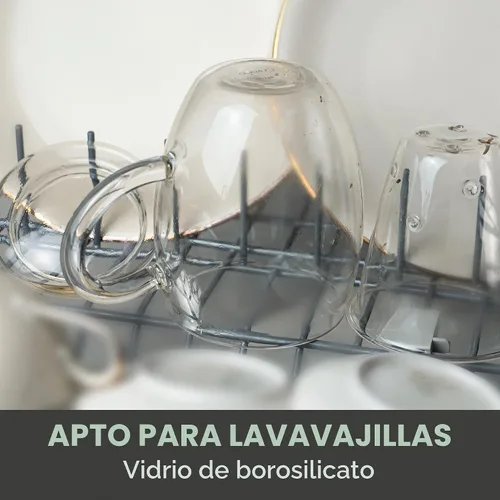 Vista 5 de Creano Vaso de té con infusor y tapa de 13.5 fl oz - Taza de té grande - Apto para microondas y lavavajillas - Set de regalo para tetera de hojas 1
