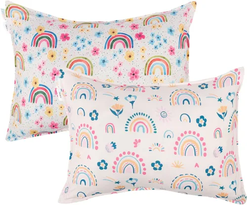 Vista 25 de ALVA BABY - Fundas de almohada de algodón para niños pequeños de 13 x 18 pulgadas o 12 x 16 pulgadas