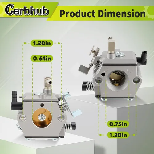 Vista 4 de Carbhub Carburador para Stihl 028 028AV 028 SUPER Walbro WT-16B Tillotson HU-40 Línea de combustible reemplaza para Stihl 1119-358-7700 y Filtro