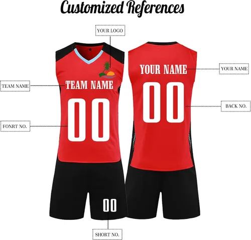 Vista 3 de Camiseta de voleibol personalizada para hombresmujeresniñosniñosniñascamisetas de voleibol personalizadas con nombrenúmerologotipo