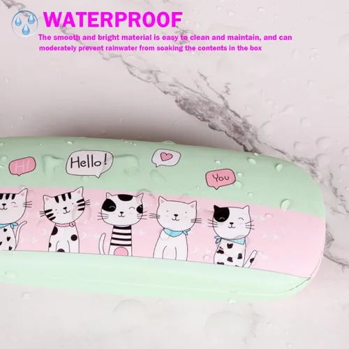 Vista 4 de Cute Stylish Hard Shell Eyeglasses Cases Protective Case Storage Box With Glasses Cloth Eyeglass Strap for Girl Teen