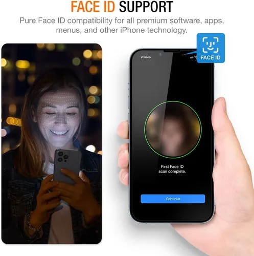Vista 4 de Trianium Protector de pantalla de vidrio templado compatible con iPhone 13 Pro Max (2021), paquete de 3 películas de vidrio HD 9H