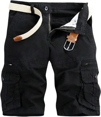 Vista 19 de Alalaso Mens Cargo Shorts Relaxed-Fit Ripstop Lightweight Pants Hiking Outdoor Work Short Trousers with Multi-Pocket B- verde militar
