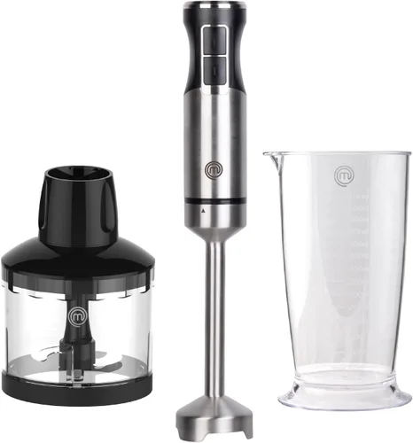 Vista 9 de MasterChef Batidora de Inmersión de Mano con Batidor Eléctrico y Accesorios de Espumador de Leche, Batidora de Mano de Acero Inoxidable para Hacer