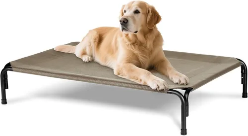 Vista 12 de Cama elevada para perros al aire libre, cuna refrescante de elevación media, camas elevadas para mascotas con malla Teslin transpirable duradera
