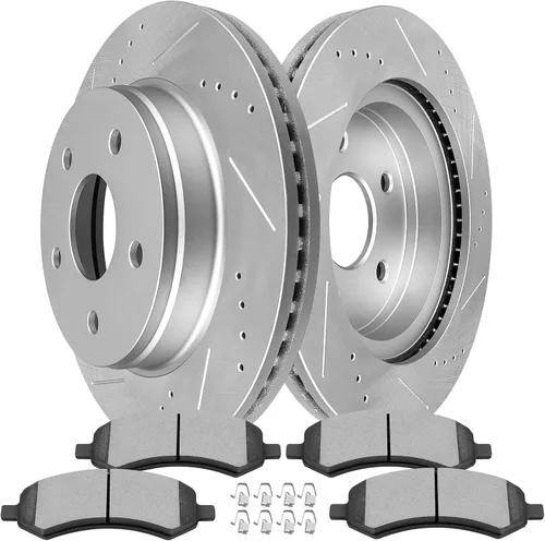 Vista 38 de SCITOO Kit de freno delantero Rotores de freno delantero y pastillas de freno de cerámica para Acura RSX 2003-2006