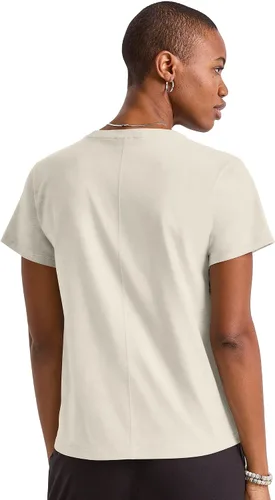 Vista 2 de Hanes ComfortBlend - Camiseta gráfica para mujer, cuello redondo, algodón para mujer, talla grande