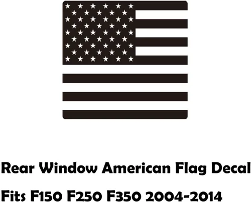 Vista 3 de Calcomanía de bandera de la ventana trasera media Zxiaochun para Ford F150 F250 F350 2004-2011 2012 2013 2014 Ventana deslizante central trasera