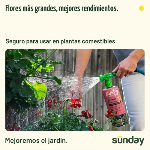 Vista 3 de Sunday Wonderfert Liquid Flower Food, Bloom Booster for Roses, 2 Pack