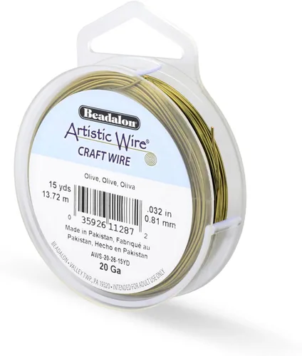 Vista 158 de Artistic Wire, Alambre de cobre de color chapado en plata de calibre 18, resistente al deslustre, amatista, 20 pies