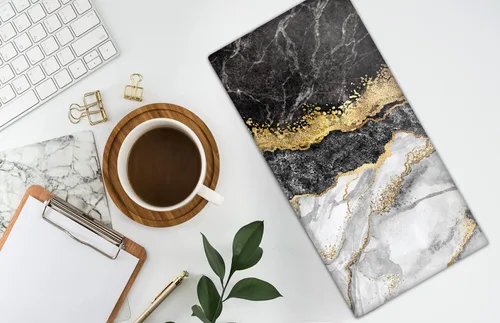 Vista 6 de HAISUKA Toallas de mano de mármol negro y dorado para baño, toallas de baño decorativas suaves y absorbentes, toallas de mano modernas abstractas