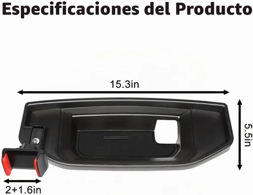 Vista 5 de RT-TCZ Soporte de montaje para tablero de teléfono celular con kit de caja de almacenamiento, consola central, accesorios interiores para Dodge RAM