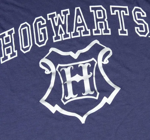 Vista 2 de Harry Potter Youth Girls' Hogwarts Silver Foil Print Short Sleeve T-Shirt