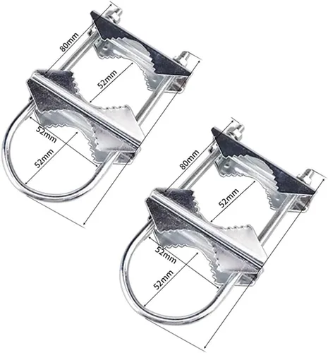 Vista 3 de Soporte de abrazadera de doble perno en U para antena Starlink, adaptador de poste para montaje en riel de escalera Rv, universal