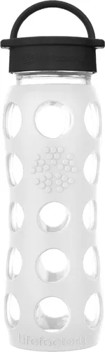 Vista 23 de Lifefactory Botella de agua de vidrio sin BPA de 12 onzas con tapa clásica y funda protectora de silicona, Marigold Caléndula