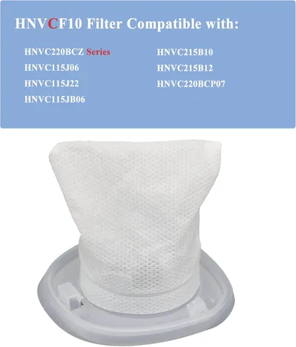 Vista 3 de Paquete de 6 filtros HNVCF10 compatibles con aspiradoras de mano Black+Decker HNVC220BCZ, HNVC115J06, HNVC115J22, HNVC115JB06, HNVC215B10