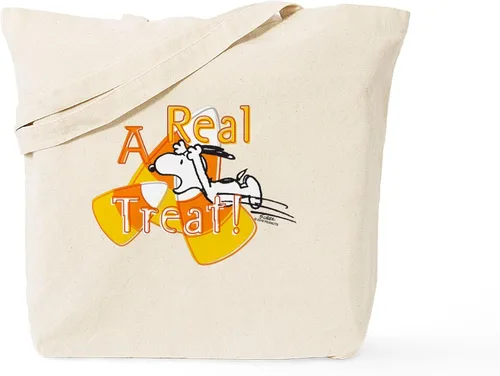 Vista 25 de CafePress Snoopy Un verdadero manjar Bolso de compras reutilizable de lona natural color beige