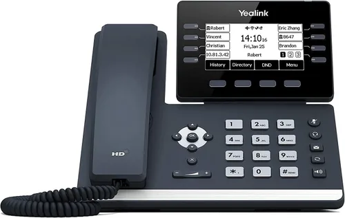 Vista 2 de Yealink SIP-T53W - Sistema telefónico empresarial: paquete de inicio con correo de voz, asistente automático, extensiones de teléfono celular