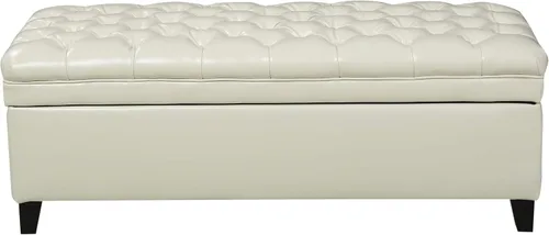 Vista 12 de Christopher Knight Home Juliana - Otomana de almacenamiento de tela, color beige