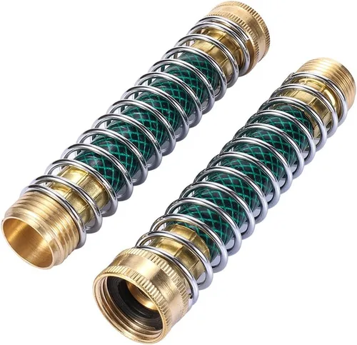 Vista 2 de Manguera de jardín Protector de resorte en espiral con manguera de grifo de latón macizo Adaptador de acoplamiento Extensión 2 unids (2 piezas)