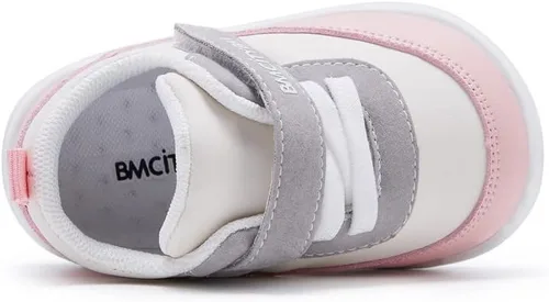 Vista 5 de BMCiTYBM Zapatos para caminar para bebés, niños y niñas, zapatillas de deporte antideslizantes 6 9 12 18 24 meses