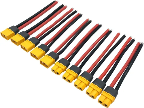 Vista 8 de 5 pares EC3 conector hembra y macho Deans con 14AWG 3.9 in alambre de silicona para RC Lipo batería Cable Drone