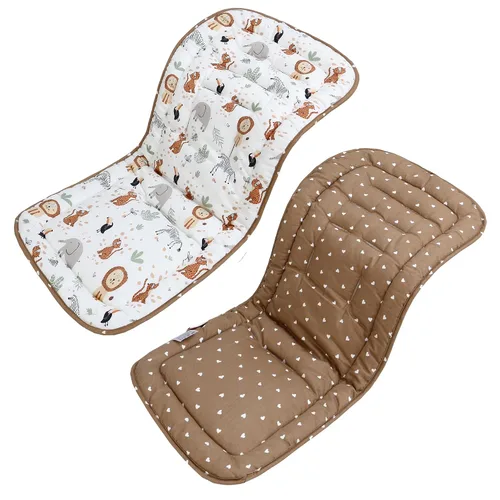 Vista 21 de Cojín para cochecito de bebé, inserto de asiento de automóvil infantil - reversible, universal, transpirable y suave, alfombrilla para cochecito