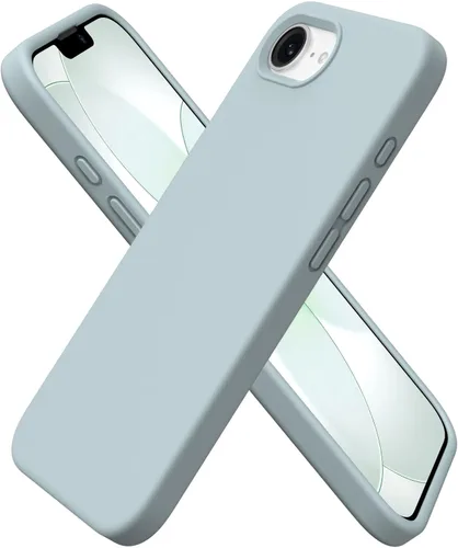 Vista 25 de ORNARTO Funda compatible con iPhone 16e de 6.1 pulgadas (2025), silicona líquida de 3 capas cubierta completa de goma de gel suave, funda protectora