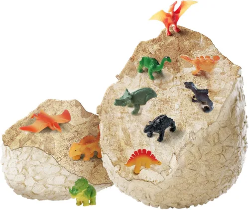 Vista 5 de Huevo de dinosaurio jumbo – Descubre 12 dinosaurios sorpresa grandes únicos en un huevo gigante relleno – Descubre dinosaurios, arqueología