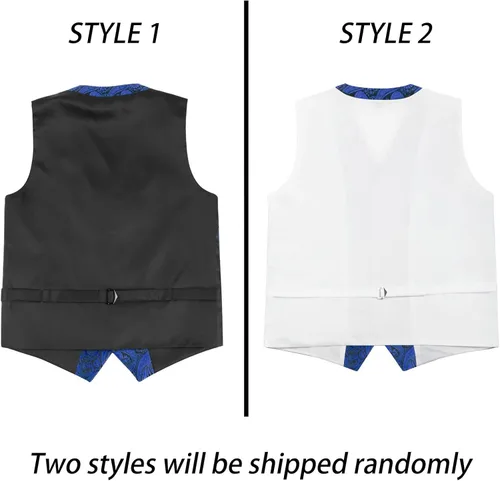Vista 11 de Alizeal Conjunto de 2 piezas de corbata de lazo preatada de jacquard de cachemira con estampado floral clásico para niños