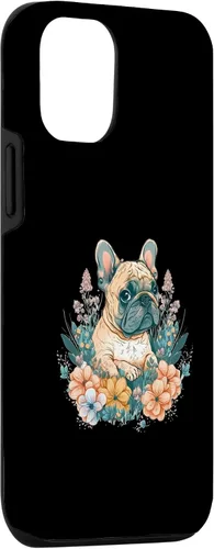 Vista 3 de iPhone 15 Bulldog Francés Asia Arte Japón China Amante de la Naturaleza Frenchie Caso
