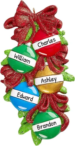 Vista 5 de Adornos personalizados para parejas 2024 – Bolas de Navidad para parejas, adornos de recuerdo 2024, adorno de recuerdo de nuestra primera Navidad