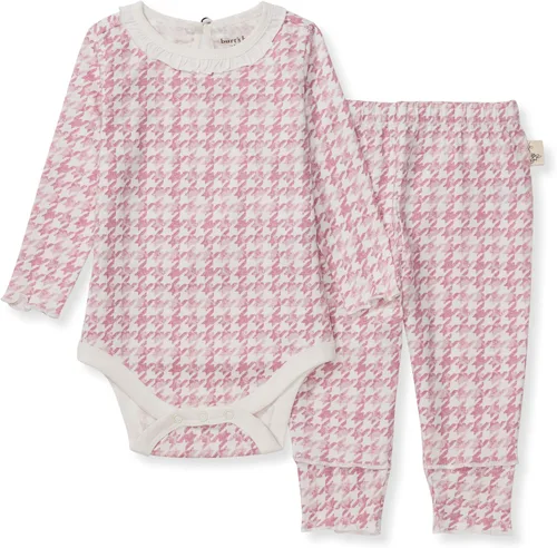 Vista 8 de Burt's Bees Baby Conjunto de mameluco y pantalón unisex, 100% algodón orgánico Azul Micro Bee