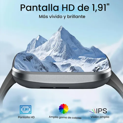 Vista 3 de Reloj inteligente 2026 nuevo reloj inteligente de 1.91 pulgadas para hombres y mujeres (respuesta/hacer llamada), reloj de fitness con más de 110