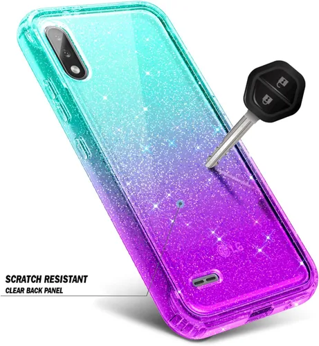 Vista 4 de NZND Funda para LG K22/K32/K22+ Plus con [protector de pantalla integrado], funda protectora resistente a los golpes de cuerpo completo a prueba
