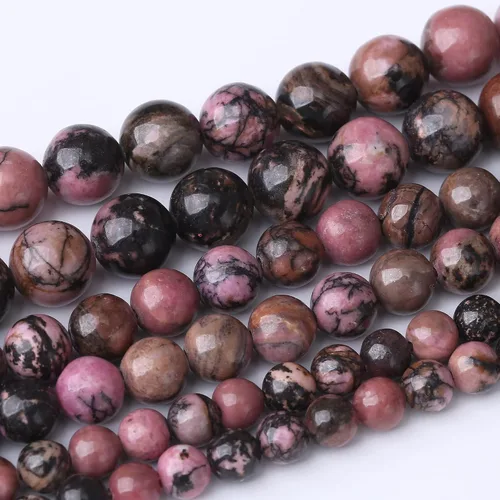 Vista 36 de 6 mm Cuentas redondas sueltas de piedra de sangre africana Cuentas naturales de gemas Cuentas de piedra de energía de cristal para hacer joyas