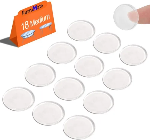 Vista 16 de 4 piezas de topes largos para muebles - Protectores de pared, tope de puerta de refrigerador, 5.5x0.7x0.2 pulgadas