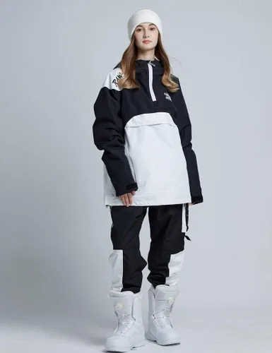 Vista 37 de RIUIYELE Traje de esquí para mujer, chaqueta y pantalones de snowboard para deportes al aire libre, traje de nieve con aislamiento impermeable