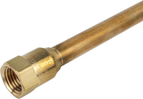 Vista 3 de Portabrocas de aire de doble cabeza con pie recto para medidor de presión de neumáticos, alcance extendido de 12", 1/4" FNPT, 150 PSI