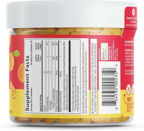 Vista 2 de Vitamin Friends - Gomitas estimulantes del apetito naturales y veganas para niños- Vitaminas para niños sin alérgenos - Sabor naranja (60 gomitas)