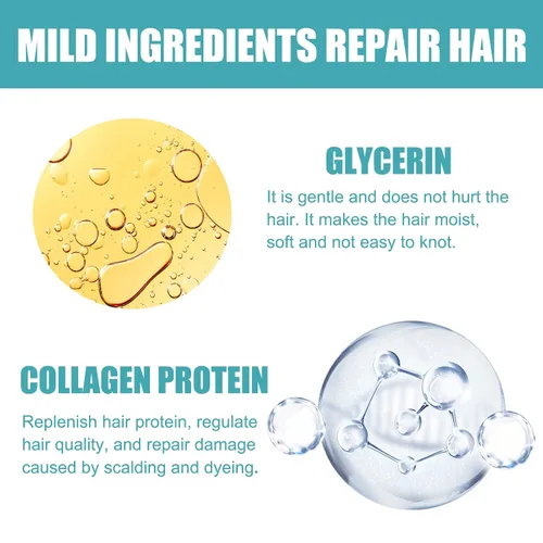 Vista 4 de Maigoole - Crema para alisar el cabello, crema alisadora de proteínas de seda y brillo para cabello rizado (2 unidades)