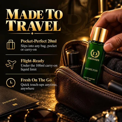 Vista 7 de Denver Hamilton - Set de regalo de lujo para hombre, colección Eau de Parfum Hamilton, Caliber, Imperial and Honour Perfume de larga duración