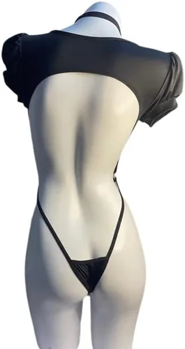 Vista 7 de SNOMYRS Teddy Bodysuit Anime Cosplay Bikini Sexy Naughty Lingerie For Women Kawaii Lingerie Maid Outfit Japanese Swimsuit