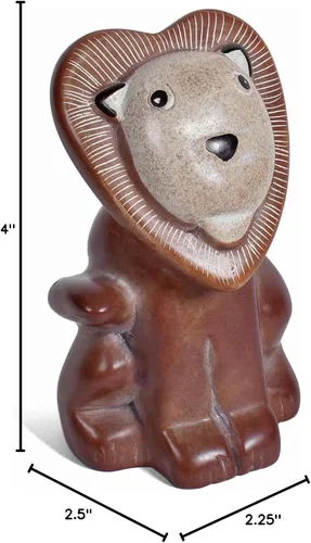 Vista 7 de Figura de león africana de esteatita africana de 4 pulgadas de Kenia
