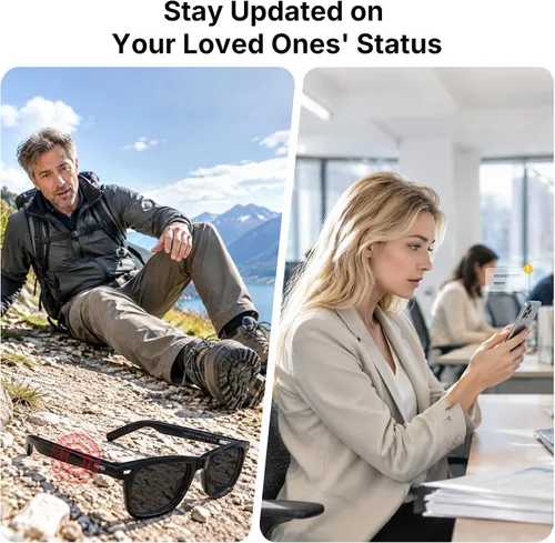 Vista 5 de GetD Gafas de IA para hombres y mujeres, lentes inteligentes con tecnología ChatGPT, gafas Bluetooth para traducción de IA en 147 idiomas, lente