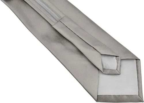 Vista 5 de Moda Di Raza Lazos de cremallera para hombres, corbatas de microfibra tejidas con cremallera, corbata de cuello con acabado de seda satinada