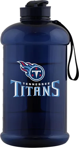 Vista 7 de FOCO Logotipo del equipo de la NFL Botella de agua deportiva grande de plástico transparente de 2L