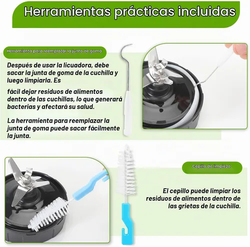 Vista 5 de Reemplazo de hoja hembra de 6 aletas para licuadora Ninja, solo aleta